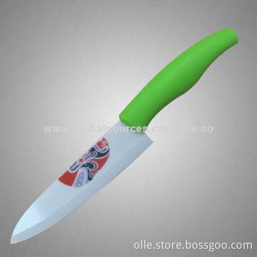 Popular Ceramic Knife, 6 Inches, Green Handle